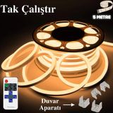 Neon Esnek Şerit Led Tak Çalıştır Kumandalı-dimmer-gün Işığı 5mt