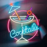 Neon Işıklar / Işık İşaretleri / Reklam İşaretleri, Kokteyller Neon Işıklar LED Neon Duvar Lambası Akrilik Tabela Neon Işıklar / Işık İşaretleri / Duvar Dekorasyonu için Reklam Tabelaları Noel Parti