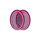 Neon Işıklı (6x9) Inç Kaliteli Plastik Hoparlör ve Midrange Kapağı - 2 Adet - Pembe
