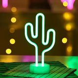 Neon Kaktüs Masa Lambası – Pilli Ve Usb’li Modern Dekorasyon