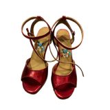 NEON KIRMIZI KELEBEK MODEL 8,5 CM 13 PONT TANGO DANS AYAKKABISI (EU Ayakkabı Beden Sistemi, Yetişkin, Sayısal, Orta, 36)