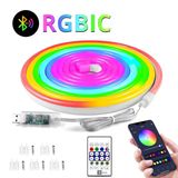 Neon Led Esnek Aydınlatma - Rgb Magıc Smart - 5 Metre Paket Ip67 - Uzaktan Kumanda + Uygulama (2818)