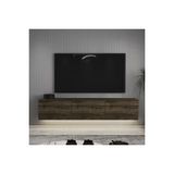 Neon Led Işıklı Duvara Monte,3 Kapaklı Tv Ünitesi,tv Sehpası Sandık Ceviz