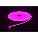 Neon Led Şerit 5metre Pembe Led Zincir Bandı Hortum Esnek Dekoratif Aydınlatma Işık 12v 10w