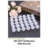 NEON PLUS 100 Adet 3ml Boş Boya Kabı (600 Boş Boya Gözü Kilitli)
