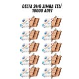 NEON PLUS Delta Zımba Teli 24/6 Büyük Bakır Renk 10000 Adet Tel (10 Paket) 30 Sayfa Zımbalama
