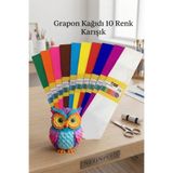 NEON PLUS Grapon Kağıdı 10 Lu Set Karışık Renk Krapon Kağıdı