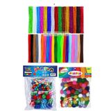 NEON PLUS Okul Etkinlik Seti, Şönil, Simli Şönil, Simli Ponpon, Normal Ponpon Karışık Set