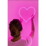Neon Shazamneon Işıklı Kalp: Led Tabela Duvar Dekorasyon Ürünü