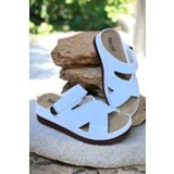 Neon Shoes Budi Kadın Şık Konforlu Günlük Terlik Anatomik Ortopedik Taban Suni Deri Anne Dışarı Ev Terliği