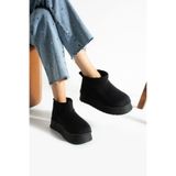 Neon Shoes Kadın Süet Içi Tüylü Yüksek Kalın Taban Kışlık Dışarı Botu & Bootie