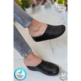 Neon Shoes Liza Kadın Sabo Medikal Doktor Hemşire Hastane Tam Ortopedik Önü Kapalı Ev Dışarı Terlik - Siyah