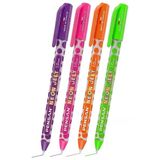 Neon Tükenmez Kalem 4 Renk Pensan Neon Jely Fosforlu Jel Pilot Kalem Siyah Defter Kalemi Yumuşak Yazım