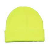 Neon Turuncu Basic Bere Unisex Turuncu Bere Fosfor Yeşili-Standart
