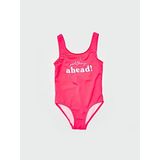 Neon Turuncu baskılı kız çocuk mayo DB200718CM NEON TURUNCU 5-6 Yaş