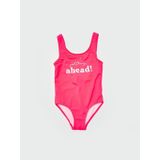 Neon Turuncu baskılı kız çocuk mayo DB200718CM NEON TURUNCU 6-7 Yaş