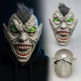 Neon Yeşil Gözlü Saçlı Canavar Plastik Maske (5250)