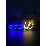 Neonite 'Erkek Wc' Işıklı Neon Led Dekoratif Duvar Yazısı Tabelası (35x13cm) - Çok Renkli