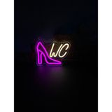 Neonite 'Kadın Wc' Işıklı Neon Led Dekoratif Duvar Yazısı Tabelası (28x20cm) - Çok Renkli