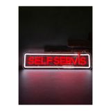 Neonite 'SELF SERVİS' Işıklı Neon Led Dekoratif Duvar Yazısı Tabelası (50X12CM)