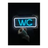 Neonite 'WC' Işıklı Neon Led Dekoratif Duvar Yazısı Tabelası (25X12CM)
