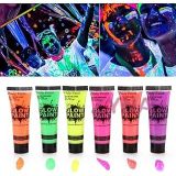 Neonlu Glow Parti Yüz Boyası 6 Renk 6 Adet (5440)