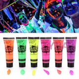 Neonlu Glow Parti Yüz Boyası 6 Renk 6 Adet Bx40
