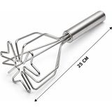 Neonova Patates Ezici - Kalp Şekilli - Paslanmaz Çelik - 26 cm Uzunluk