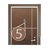 Neonpleksi Kapı Daire Numarası (5 Numara) 1 mm Gold ve Gümüş Ayna Pleksi Yapışkanlı