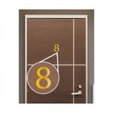 Neonpleksi Kapı Daire Numarası (8 Numara) 1 mm Gold ve Gümüş Ayna Pleksi Yapışkanlı
