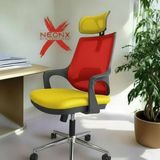 Neonx|felix Çalışma Koltuğu|ofis Koltuğu|yönetici Koltuğu|ergonomik - Kırmızı - Sarı