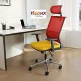 Neonx|spring Müdür Koltuğu|ultra Ergonomik|bel Destekli - Kırmızı - Sarı