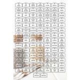 NeoPrint 100 Adet Şeffaf Baharatlık Bakliyat Kuruyemiş Erzak Kavanoz Düzenleyici Etiket Yırtılmaz Sticker Set
