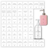 NeoPrint 40 Parça Şeffaf Banyo ve Mutfak Etiketi - Temizlik Malzemeleri İçin Suya Dayanıklı Baskılı Sticker - Deterjan Kutusu Düzenleyici Kendinden Yapışkanlı Çıkartma Şişe Kutu Sabun Şampuan Etiketi (Şeffaf)