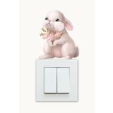 NeoPrint Renkli Çizim Şirin Hayvanlar Çocuk Odası Priz Sticker Duvar Anahtar Çerçeve Süsü