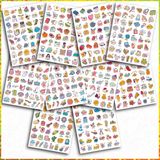 NeoPrint Sticker Seti 500 Adet İngilizce Temalı Etiket, Günlük Ajanda ve Defterlere, Karikatür Konsept, Öğretmen-Öğrenciler, Erkek-Kız Çocuk ve Yetişkinlere Kendinden Yapışkanlı Eğlenceli Çıkartmalar