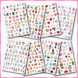 NeoPrint Sticker Seti 500 Adet - Kız Çocuklara Özel Konsept - Defter Planlayıcı Günlük Takvim Ajanda İçin Etiketler - Öğrencilere ve Yetişkinlere Kendinden Yapışkanlı Eğlenceli Çıkartmalar (8 Sayfa)