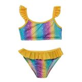 NEOPY 255207 Naırobı Fırfır Detaylı Kız Çocuk Bikini SARI