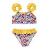 NEOPY 255208 Steın Fırfır Detaylı Kız Çocuk Bikini BEYAZ