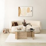 Neostill - New Escape Cam Sehpa / Traverten Desen - Beyaz