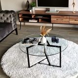 Neostill Trio Sehpa Şeffaf Temperli Cam S402