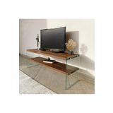 Neostill Tv 103 Ahşap Tv Sehpası Woodn Glass