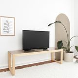 NeoStill - Via Cam Tv Sehpası / Natural Ahşap - Açık Kahverengi