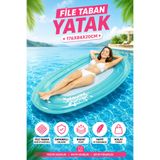 NeoThings Mavi File Taban Deniz Yatağı 176x84x20 cm Şişme Yatak – Havuz Yatağı, Plaj Şezlongu, Yüzme Yatağı, Yazlık Su Yatağı, Yetişkin Deniz Minder