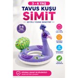 NeoThings Tavus Kuşu Şişme Çocuk Yüzme Simidi 3–6 Yaş – Havuz Simidi, Deniz Simidi, Renkli Unicorn Simit, Plaj ve Tatil Su Oyuncağı