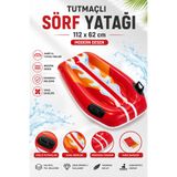 NeoThings Tutmaçlı Şişme Deniz Yatağı 112x62 cm Şişme Sörf Yatağı Havuz Yatağı Deniz Yatağı Plaj Yatağı