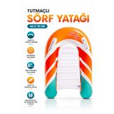 NeoThings Tutmaçlı Şişme Sörf Yatağı 84x79 cm – Deniz Yatağı, Havuz Yatağı, Çocuk ve Yetişkin Şişme Yüzme Yatağı Modern Desenli