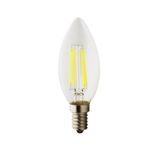 Neovista Şeffaf Cam Rustik 4w C35 Mum Tipi Led Filament Ampul E14 Sarı Işık Dekoratif Vintage Aydınlatma