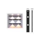 Neovista Slim Led Kabin Armatürü Hareket Sensörlü Dekoratif Gece Lambası Usb Şarjlı Aydınlatma 20 Cm SİYAH 2W