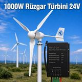 NepaSun 1000W 24V Rüzgar Türbini Beyaz Malzeme ile Su Geçirmez Şarz Kontrol Cihazı